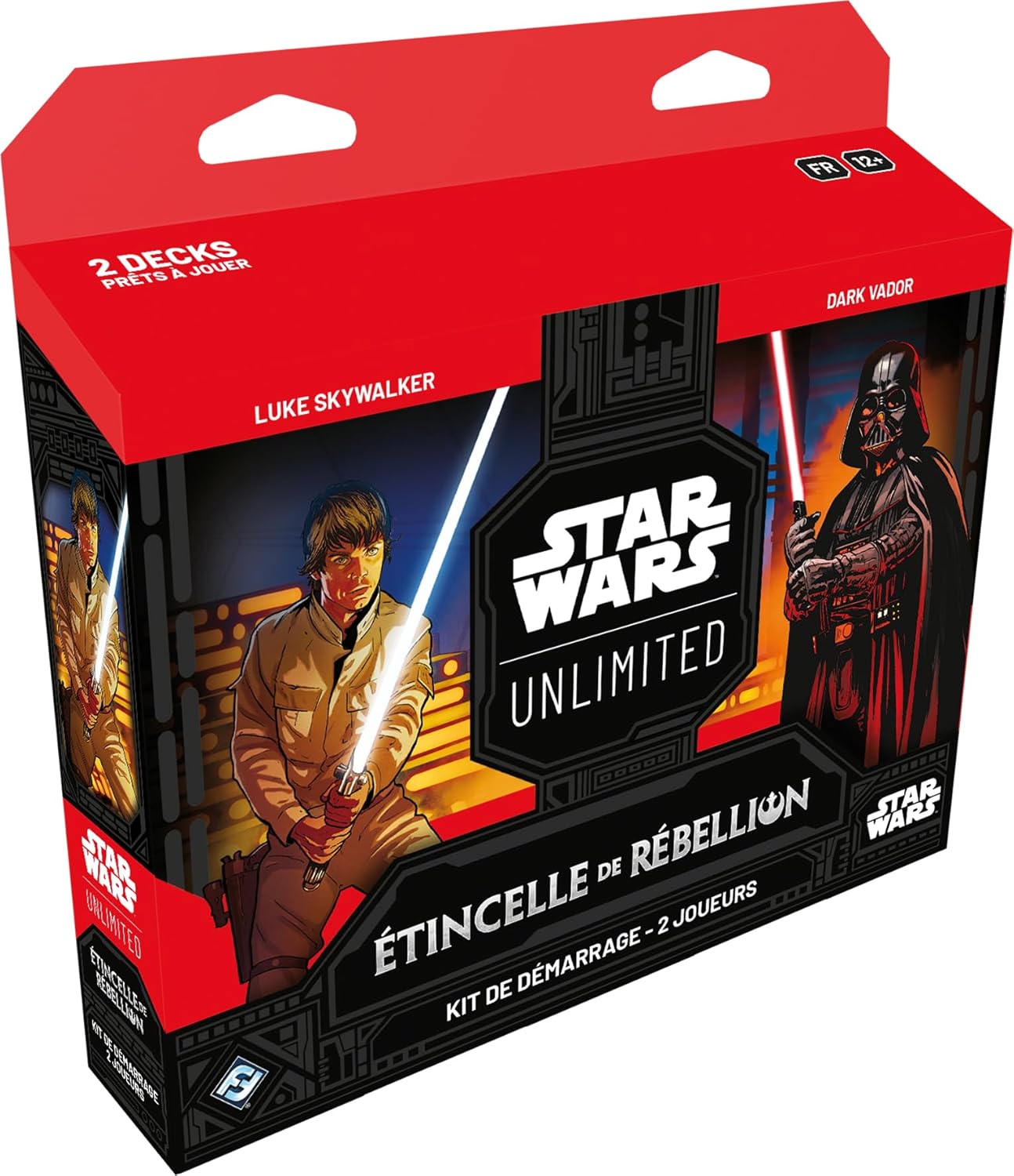 Star Wars Unlimited Étincelle de Rébellion, kit de démarrage Luke Skywalker et Dark Vador