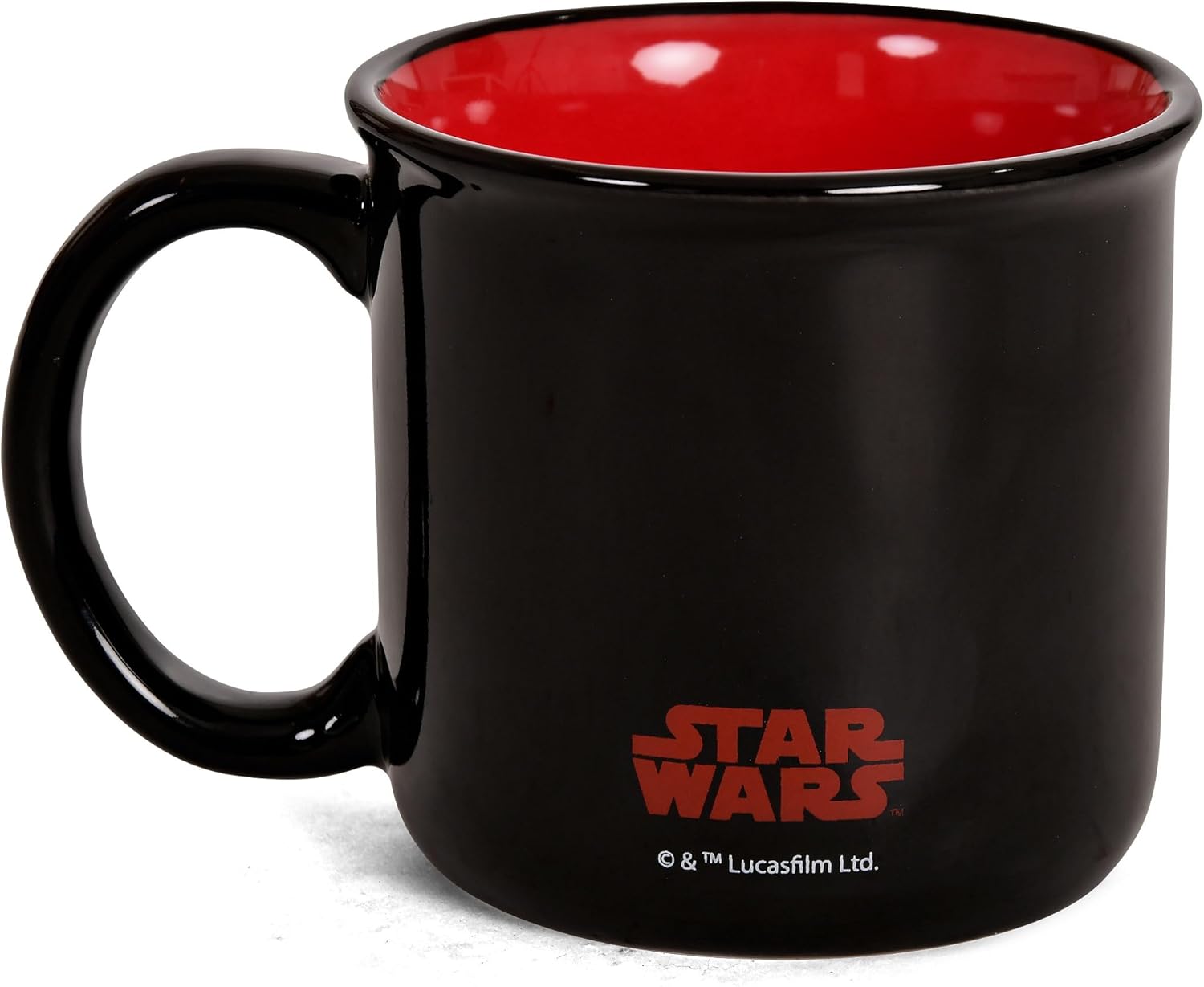 Tasse Star Wars Darth Vader avec logo et inscription, 400 céramique noir rouge – Image 4