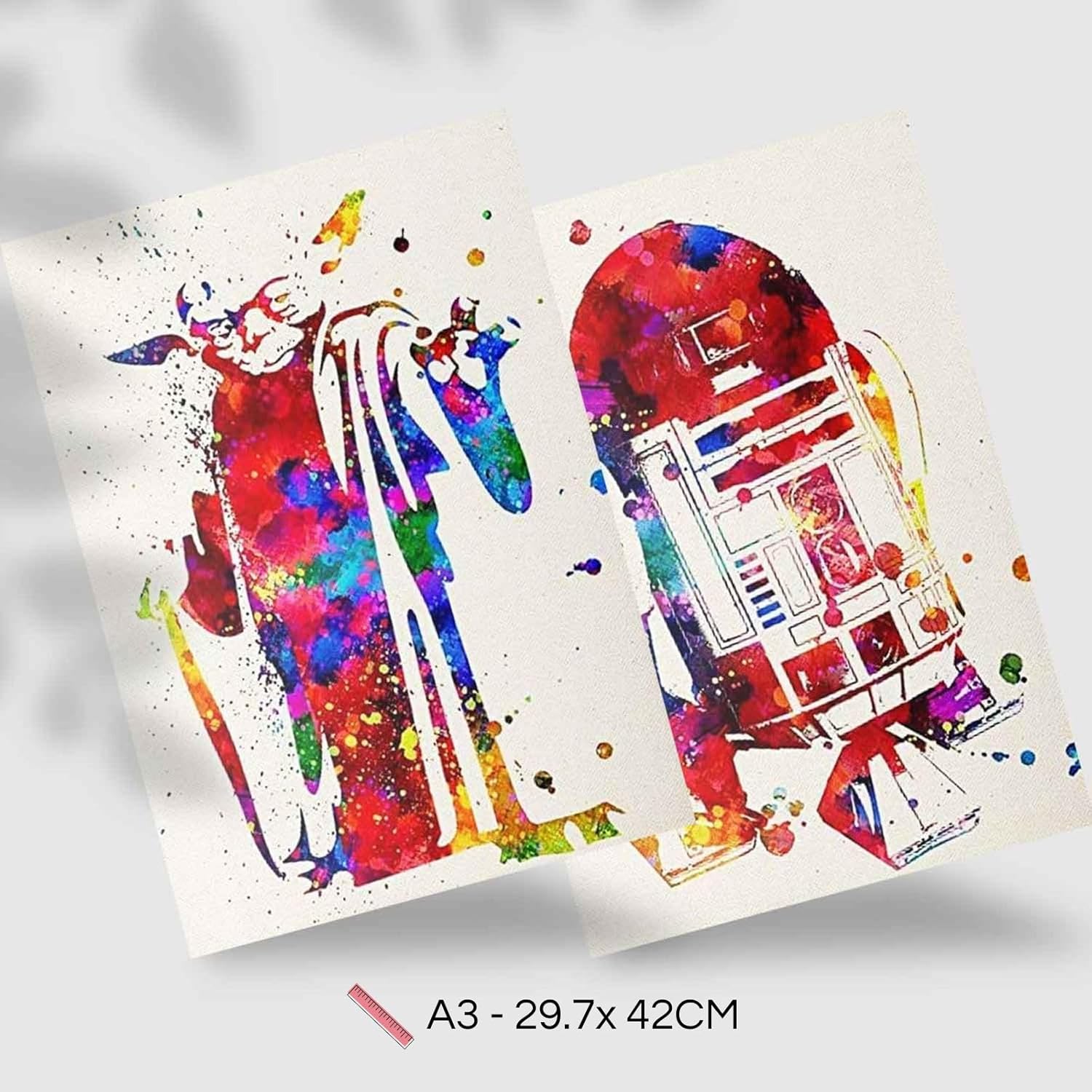 Lot de 4 affiches Star Wars style aquarelle en format A3 – Image 2