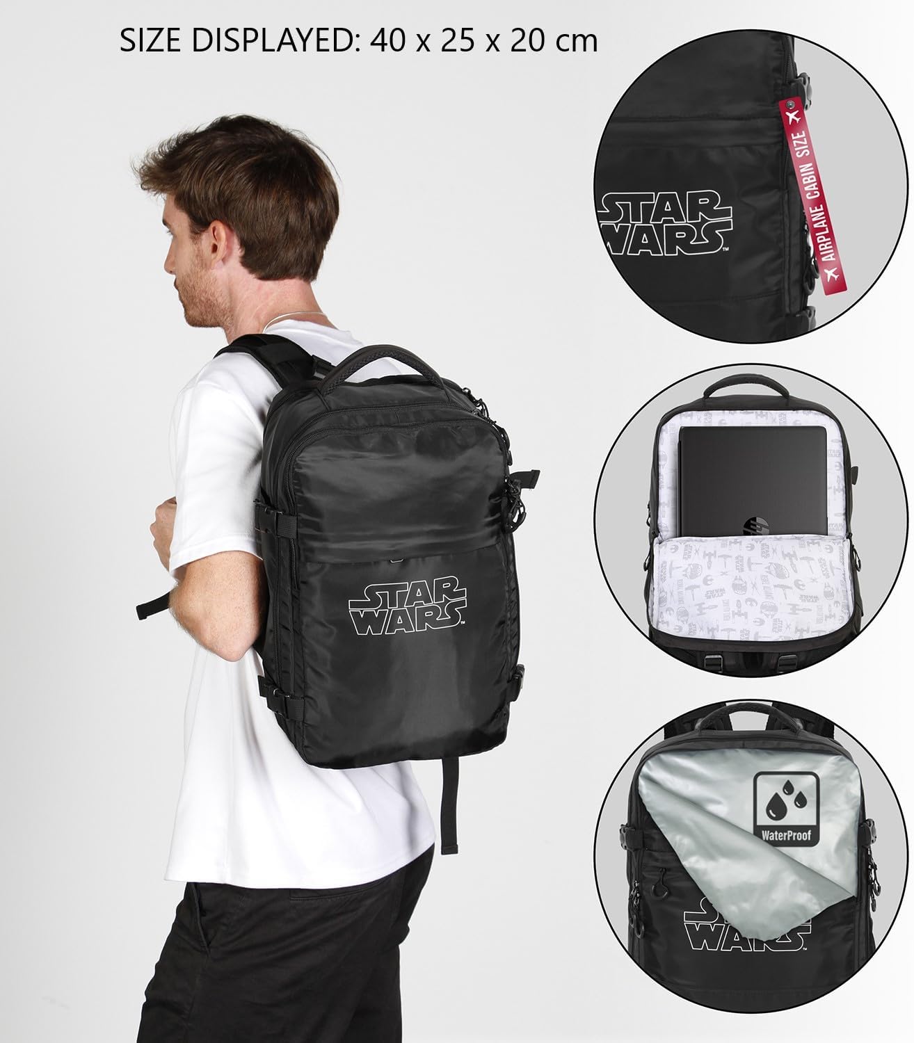 Sac à dos cabine Star Wars Mercury noir 40x20x25 cm, 20 L – Image 4
