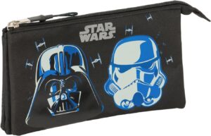 Trousse triple Star Wars Rebellion noire 22 x 3 x 12 cm