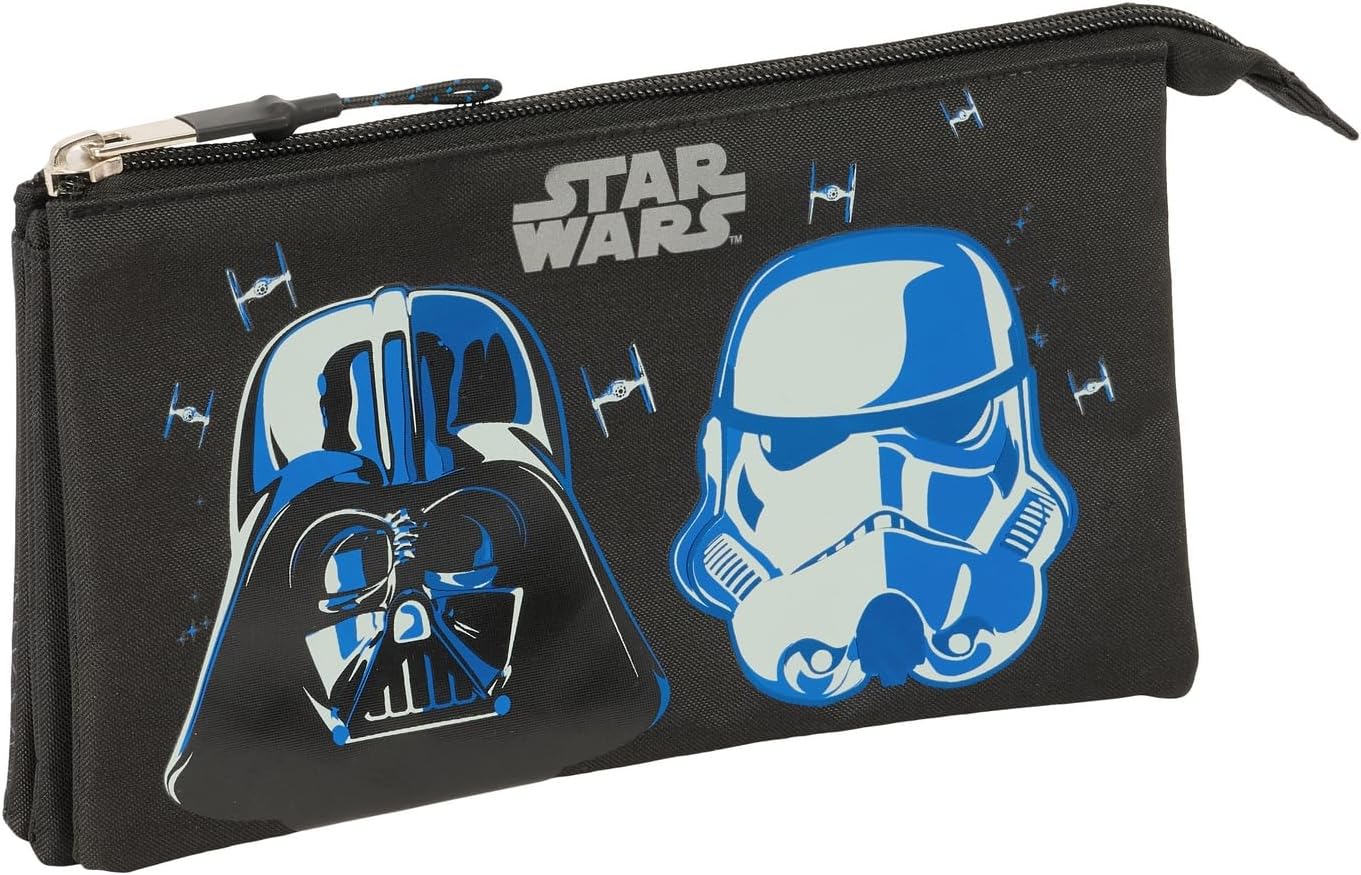 Trousse triple Star Wars Rebellion noire 22 x 3 x 12 cm