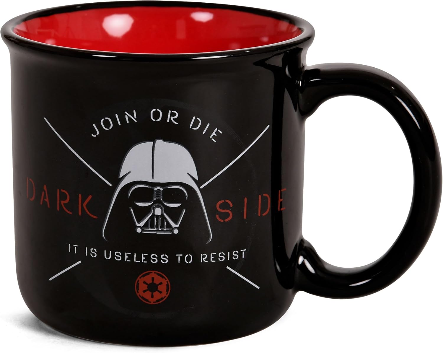 Tasse Star Wars Darth Vader avec logo et inscription, 400 céramique noir rouge – Image 3