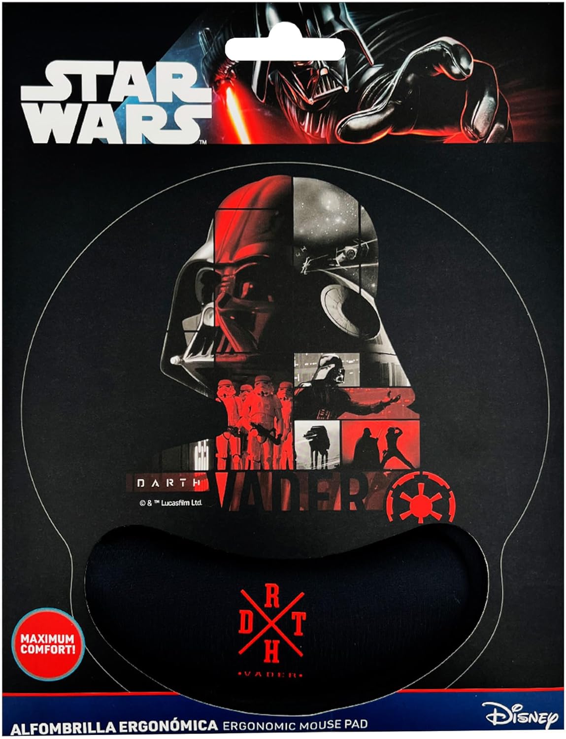 Tapis de souris Disney Star Wars Darth Vader en gel avec repose-poignet – Image 6
