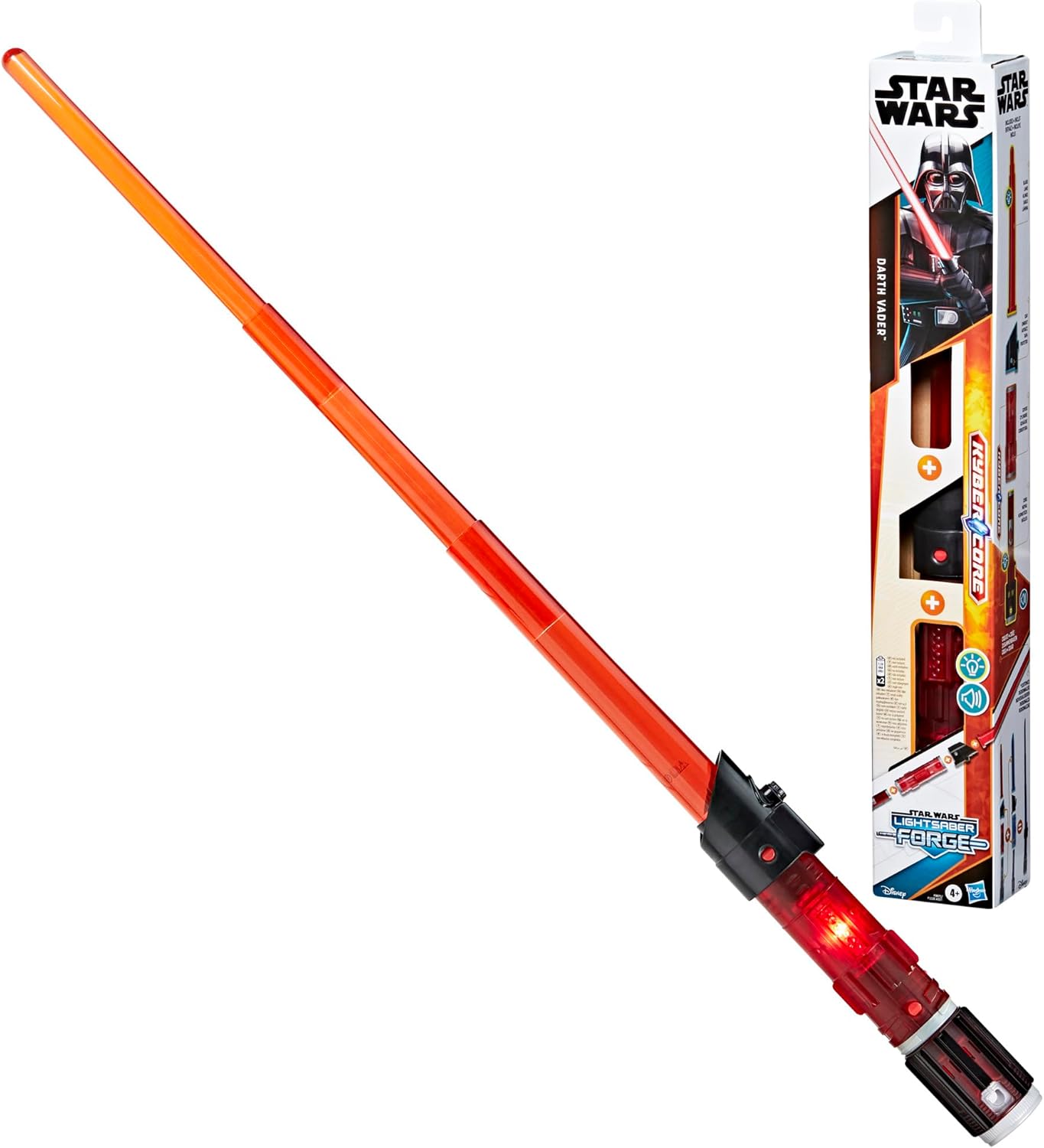 Sabre laser électronique rouge personnalisable Star Wars Dark Vador Kyber Core