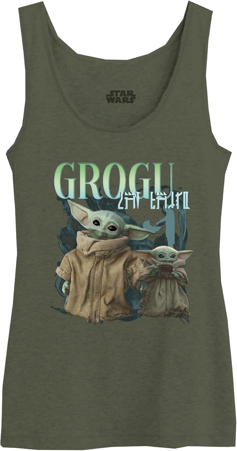 Débardeur femme Star Wars Grogu Poster kaki