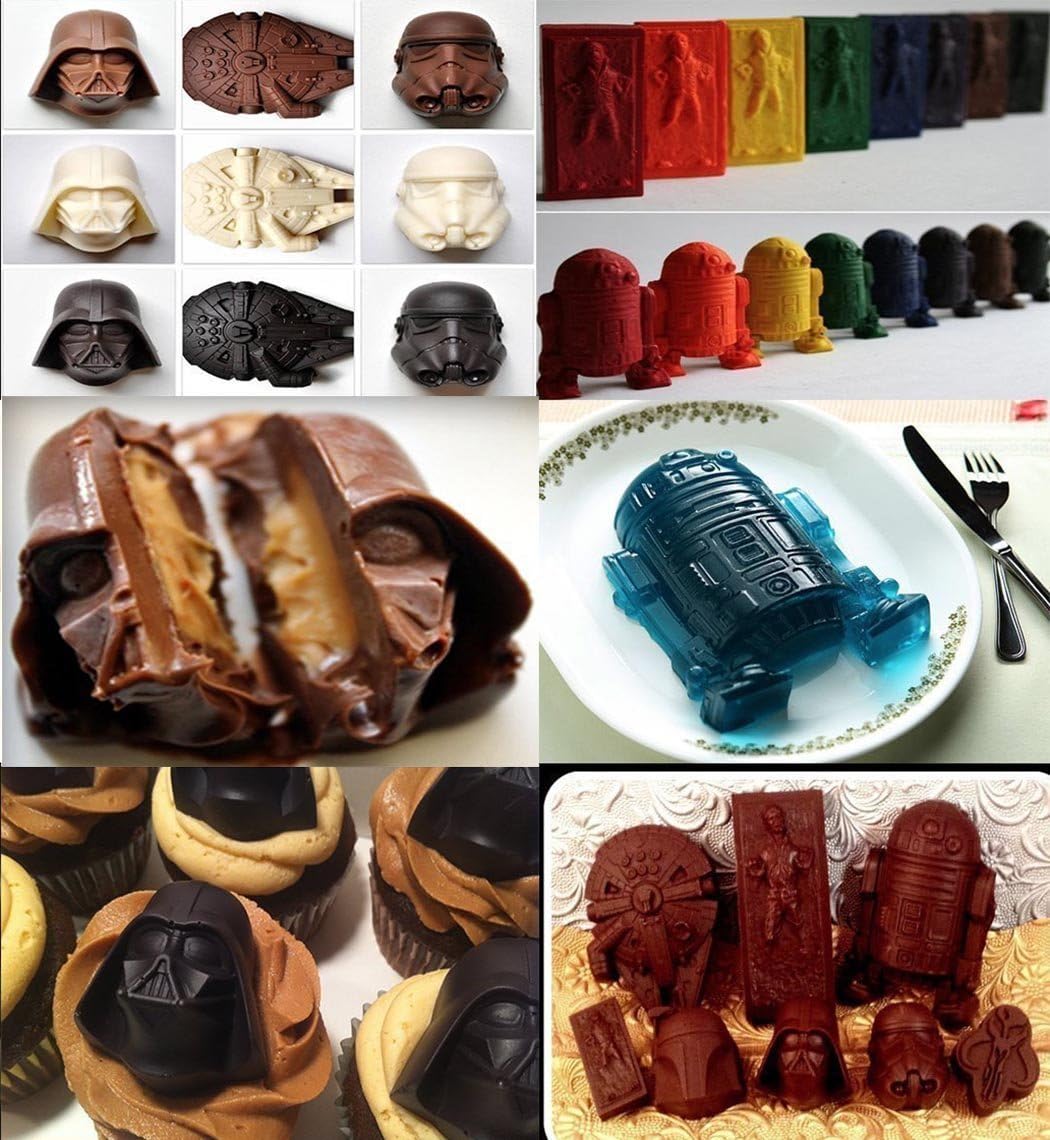 Lot de 7 moules en silicone Star Wars pour glaçons, chocolat et desserts – Image 7