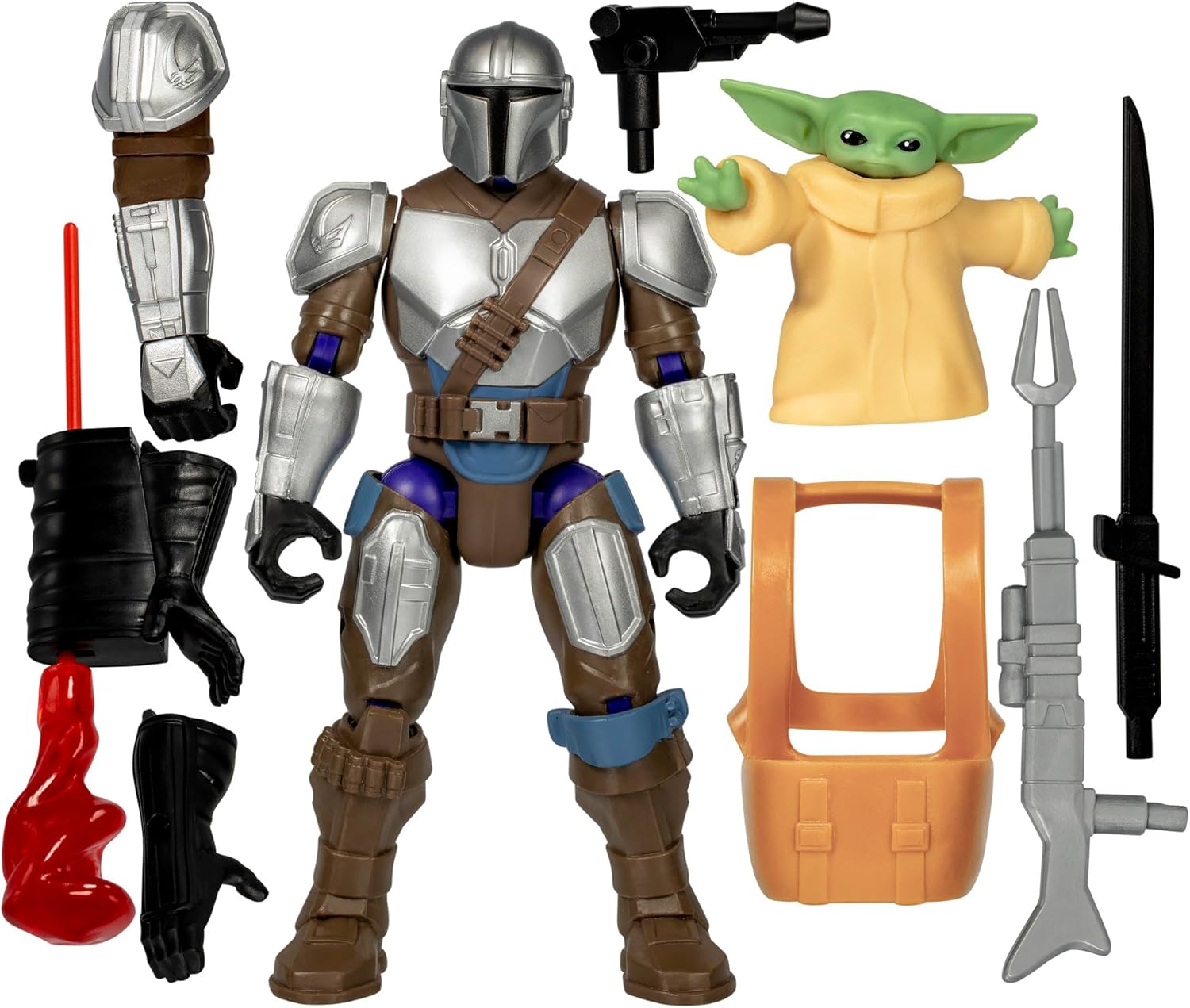 Figurine Deluxe MixMashers Star Wars Mandalorien et Grogu personnalisable