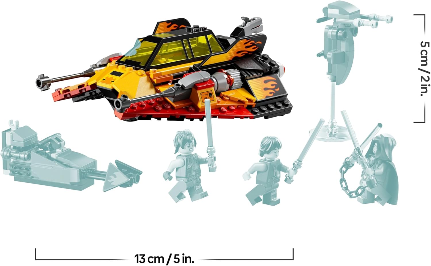 LEGO Star Wars 75414 Le Snowspeeder en flammes avec 3 minifigurines – Image 7
