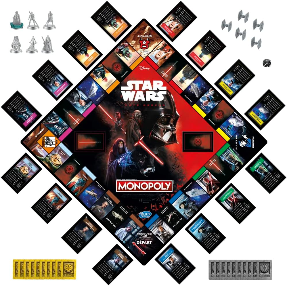 Monopoly Disney Star Wars côté obscur avec 6 pions en zinc – Image 2