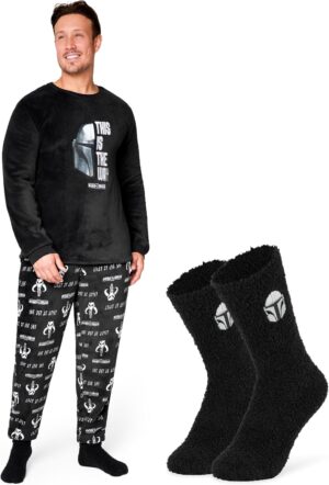 Pyjama homme polaire Disney The Mandalorian avec chaussettes