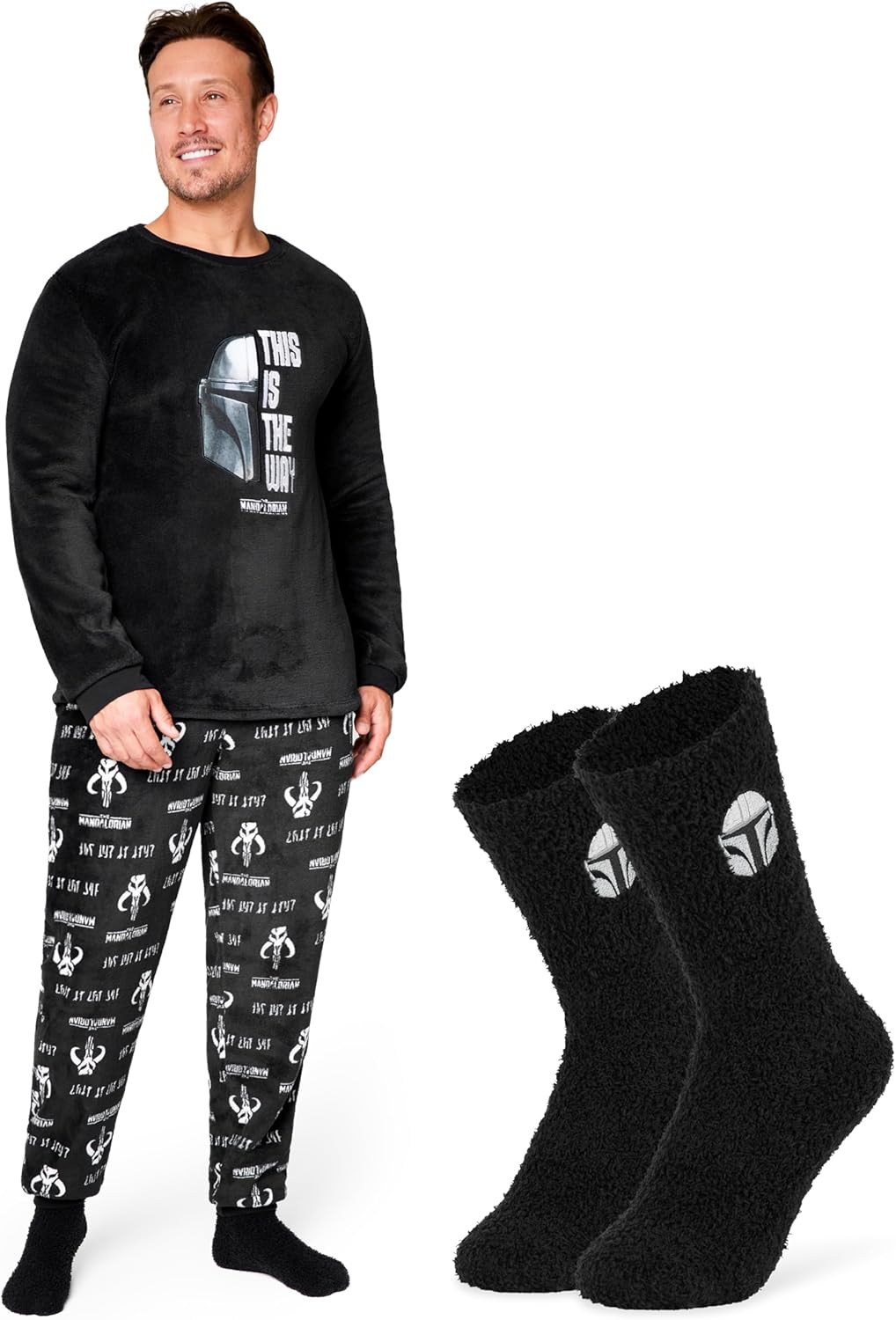 Pyjama homme polaire Disney The Mandalorian avec chaussettes