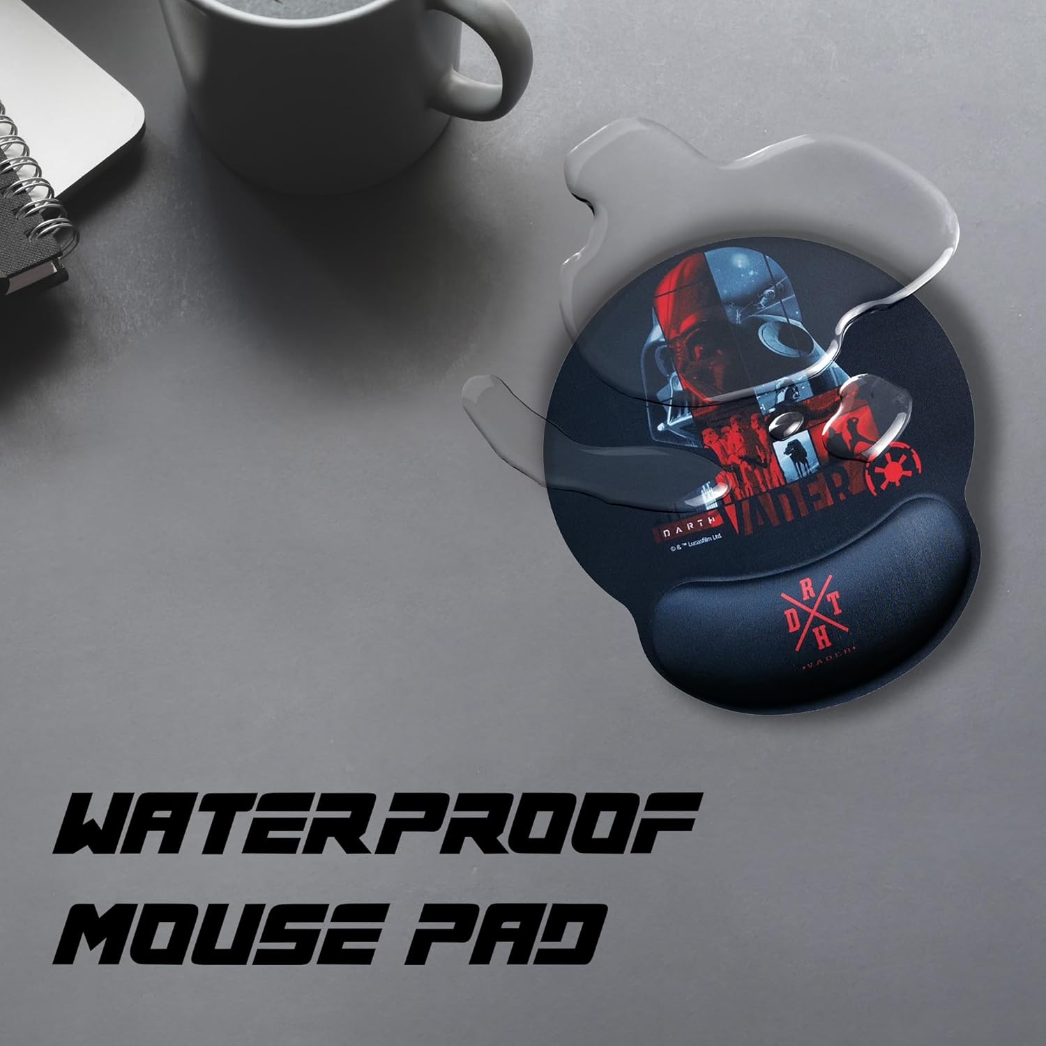 Tapis de souris Disney Star Wars Darth Vader en gel avec repose-poignet – Image 3
