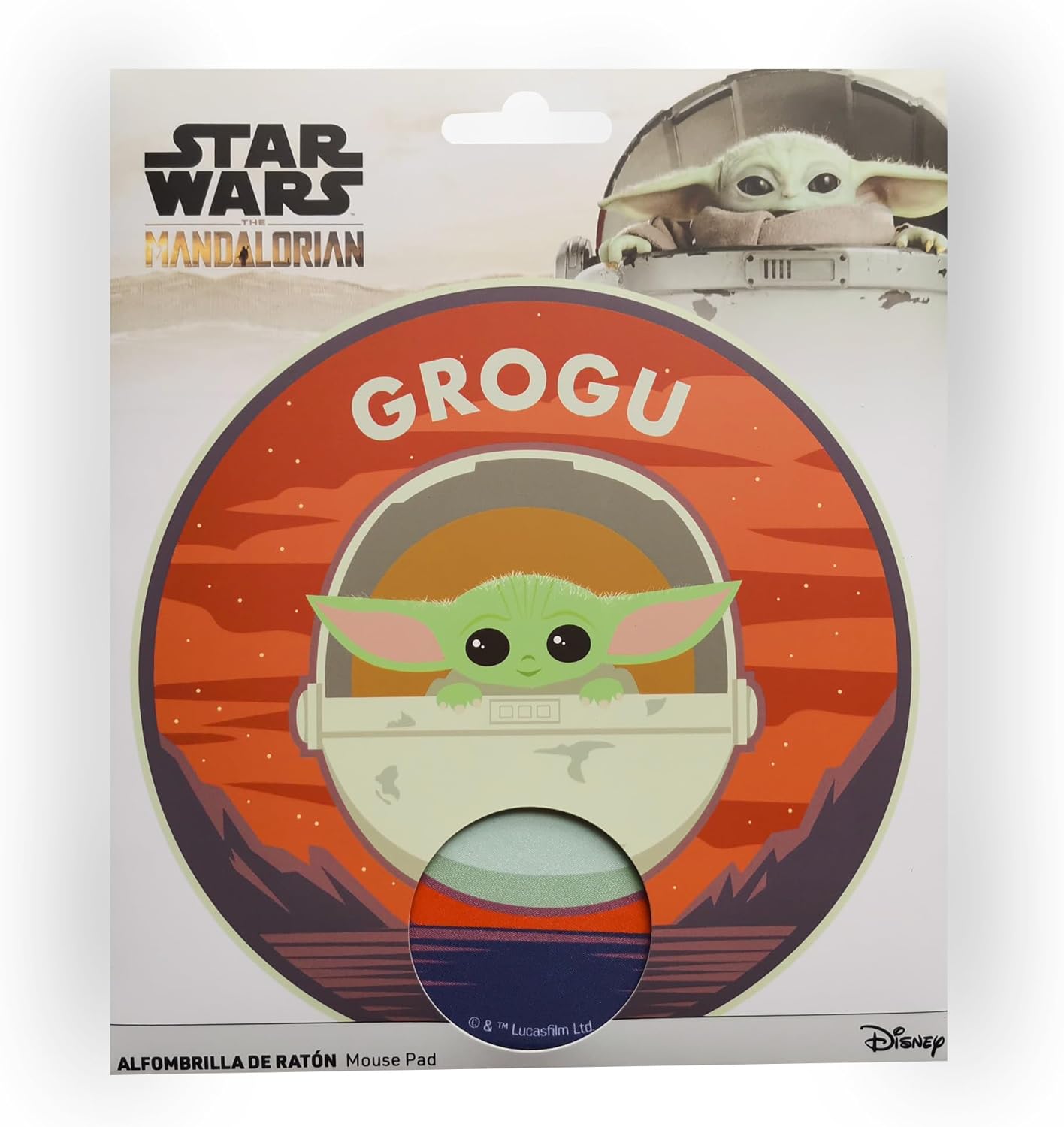 Tapis de souris rond Star Wars Grogu en fibre extrafine – Image 6