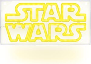 Lampe néon LED Star Wars jaune, autonome ou murale