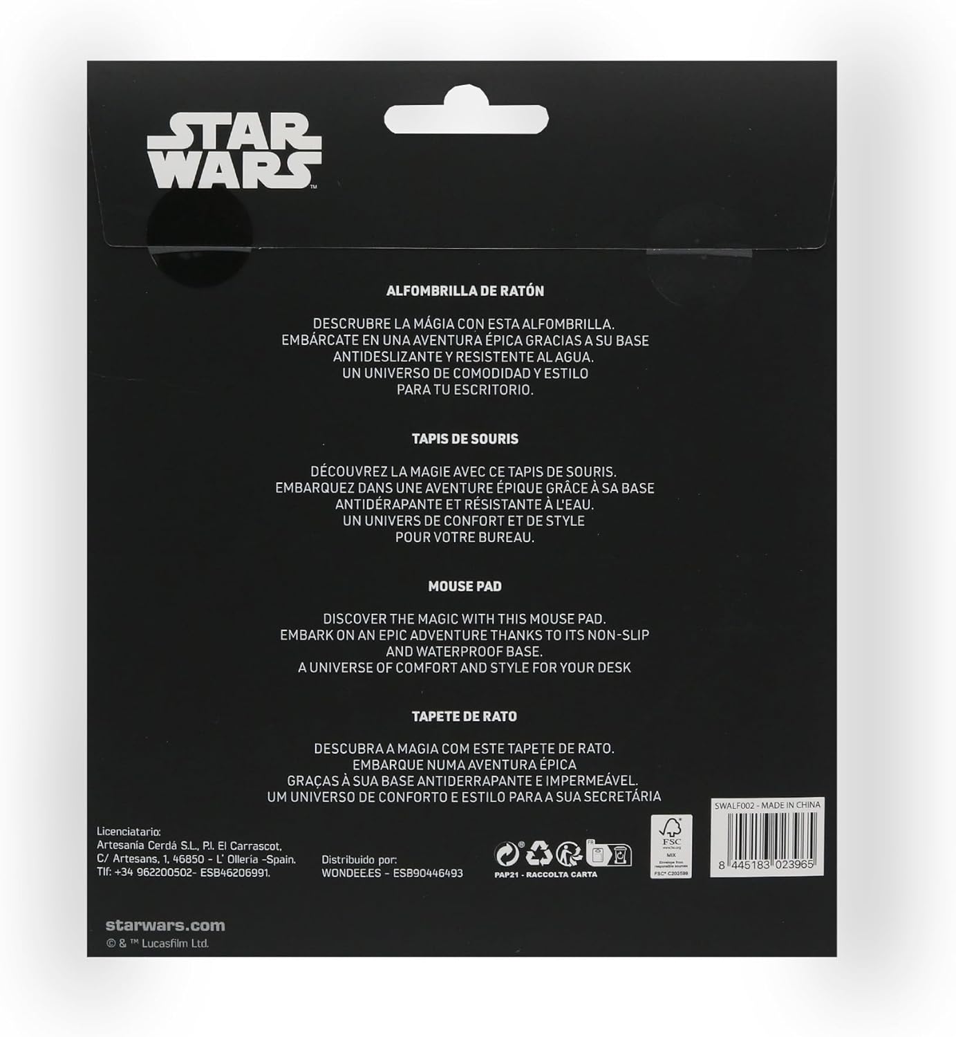 Tapis de souris rond R2D2 Disney Star Wars en fibre extrafine – Image 7