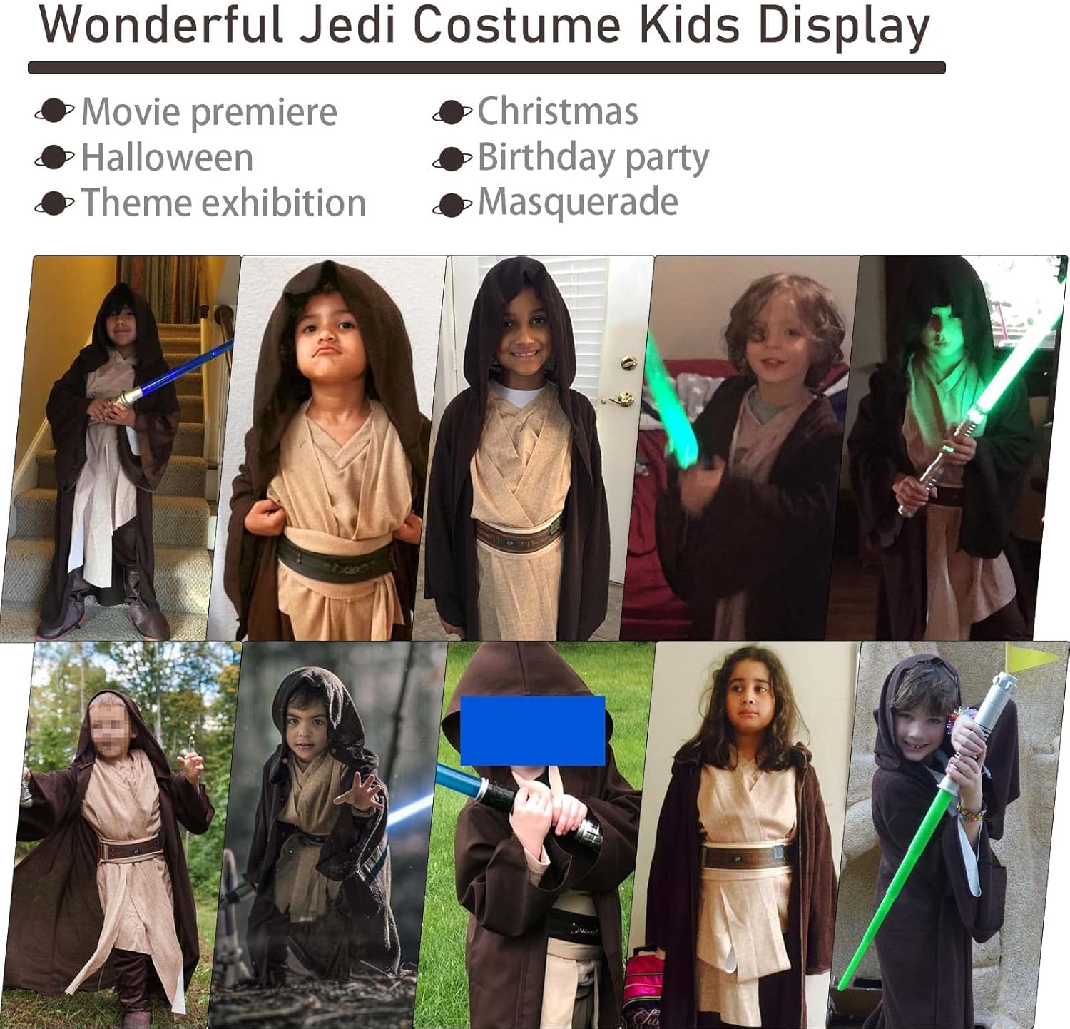 Déguisement Star Wars Jedi enfant 5 pièces Skywalker – Image 6