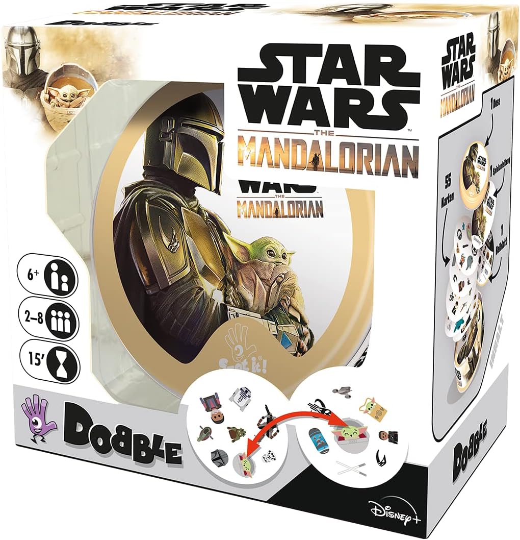 Dobble Star Wars The Mandalorian, jeu de cartes familial 2 à 8 joueurs – Image 8