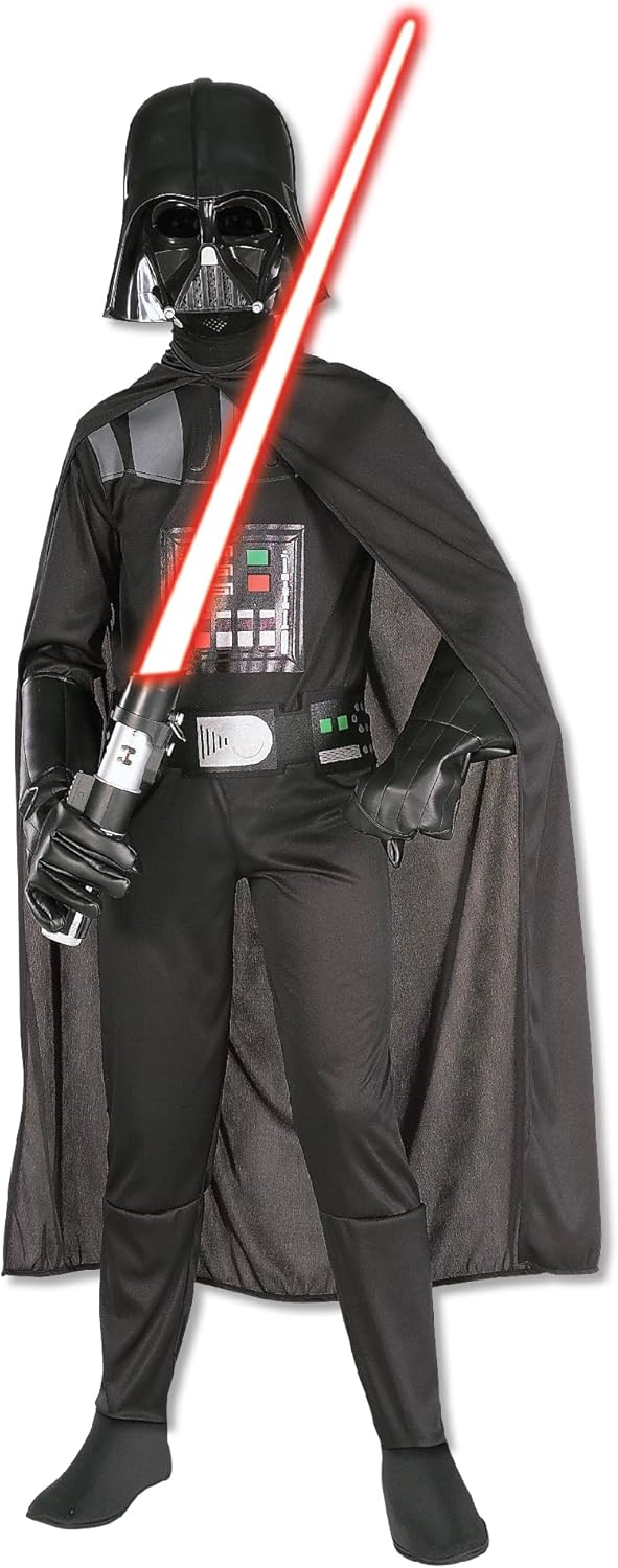 Costume Star Wars Dark Vador avec masque et cape, 7-8 ans