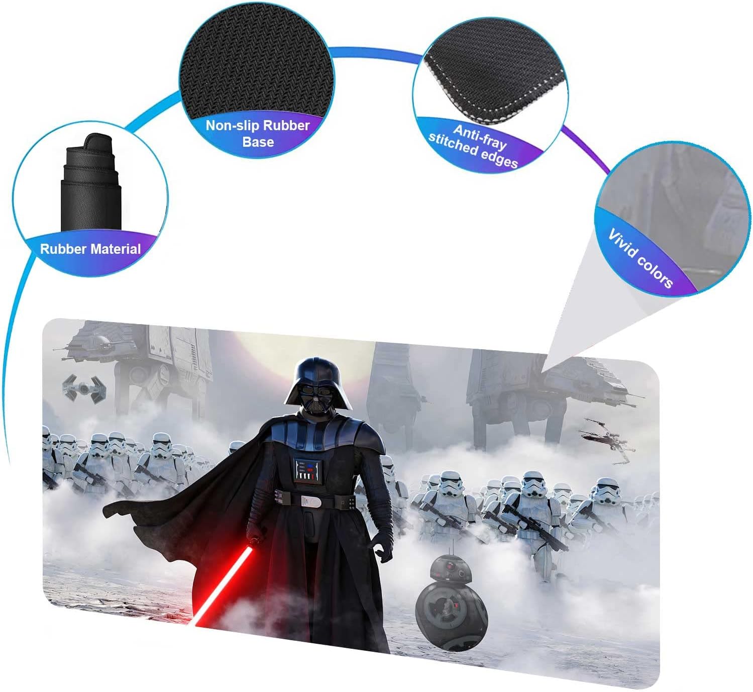 Tapis de souris Star Wars Dark Vador XXL à surface lisse – Image 4