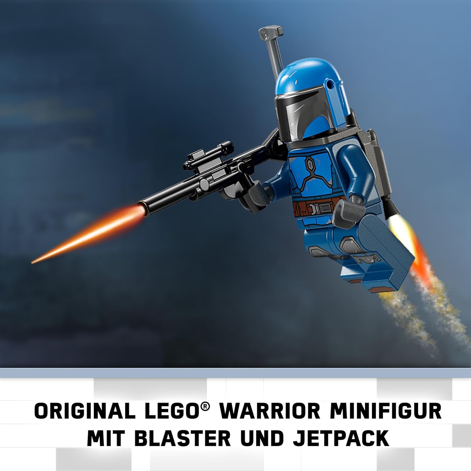 Figurines LEGO Star Wars Mandalorien avec grand blaster et sac à dos de fusée – Image 2