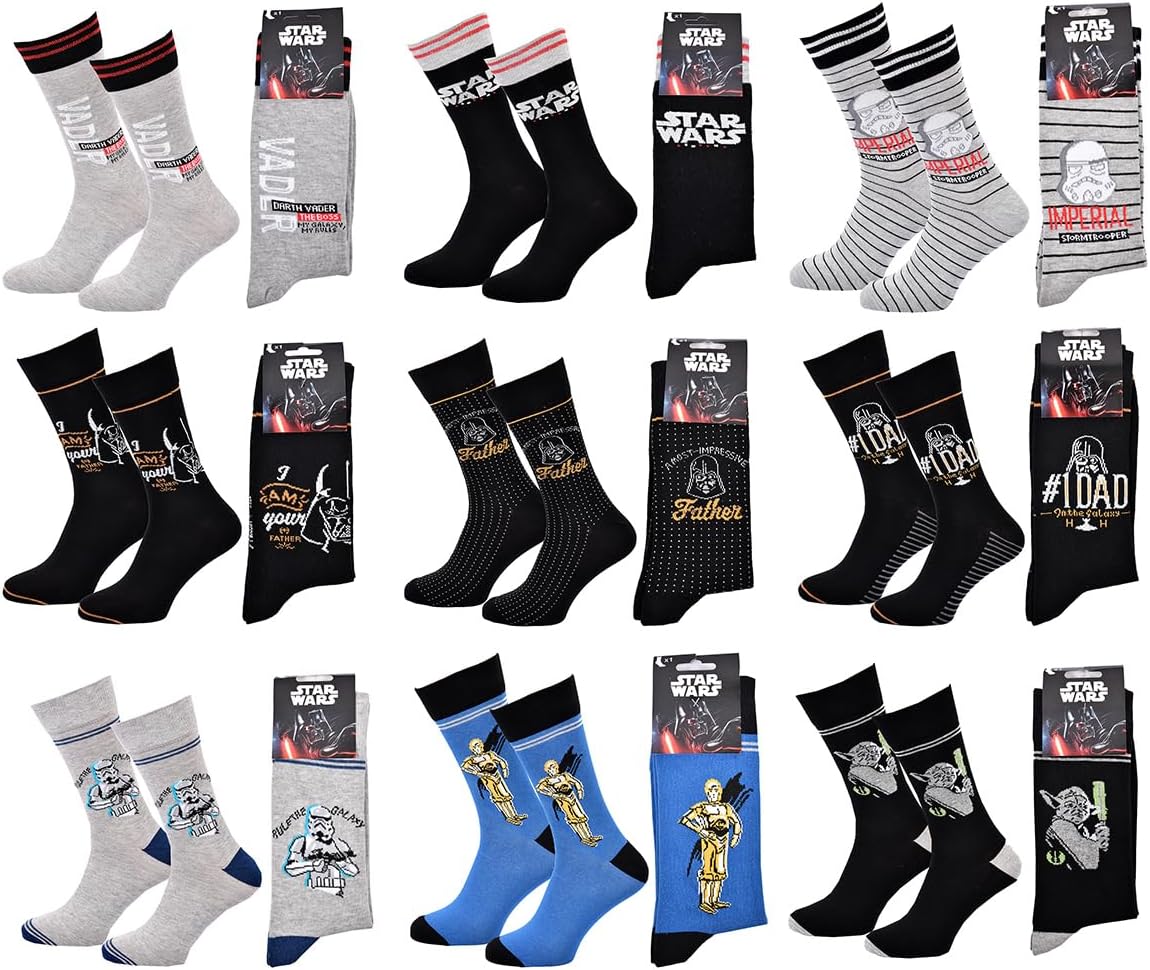 Pack de 9 chaussettes homme Star Wars en coton 43/46 – Image 6
