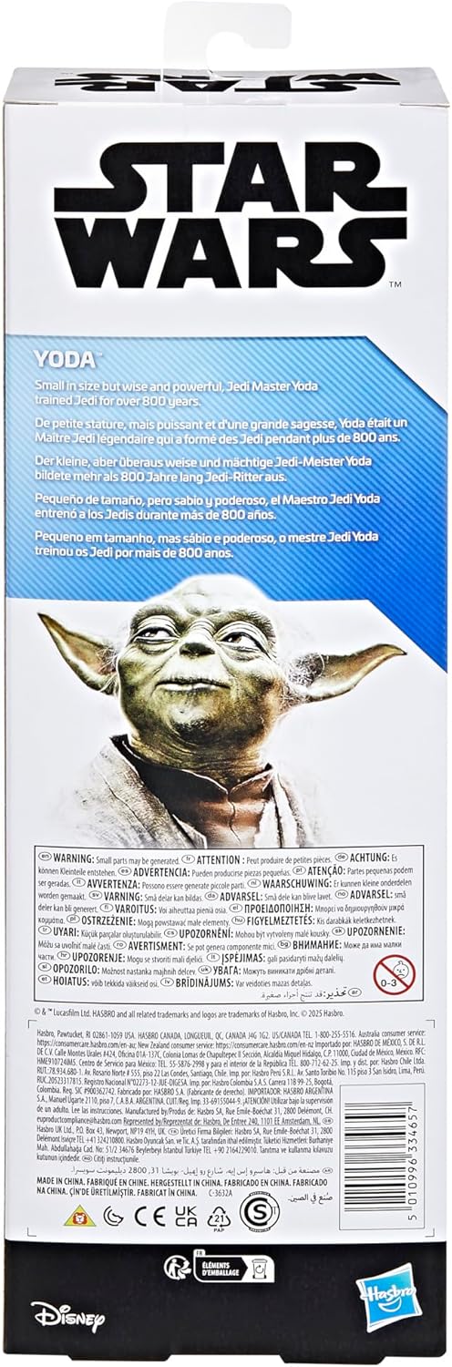 Star Wars Titan Hero Series : Yoda avec sabre laser vert et bâton, échelle 30 cm – Image 5