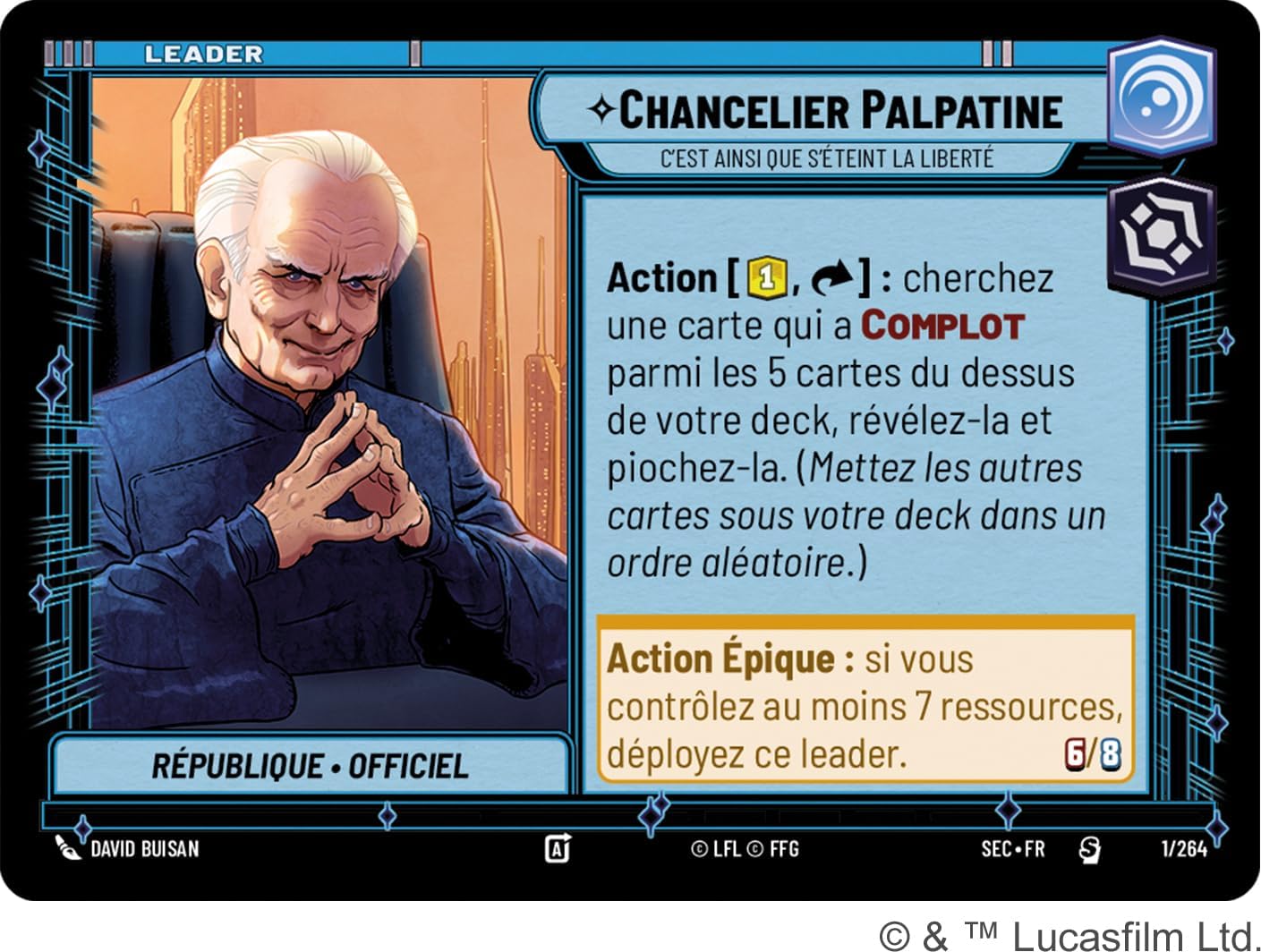 Star Wars Unlimited Secrets du Pouvoir, deck de démarrage Chancelier Palpatine version française – Image 5