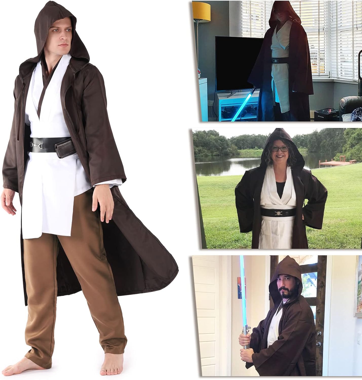 Costume Star Wars Jedi à capuche pour homme – Image 5