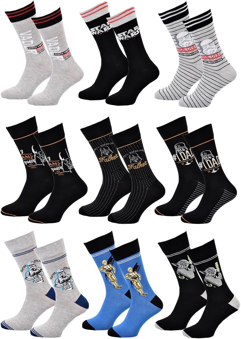 Pack de 9 chaussettes homme Star Wars en coton 43/46 – Image 2