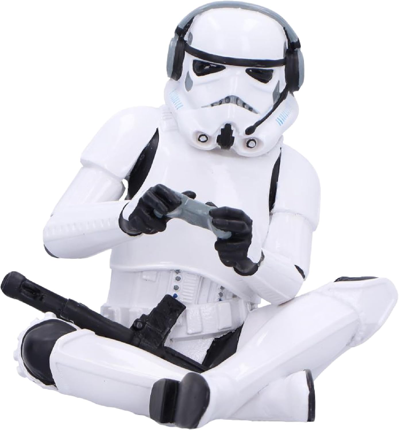 Figurine Star Wars Stormtrooper Game On! assis, manette en main