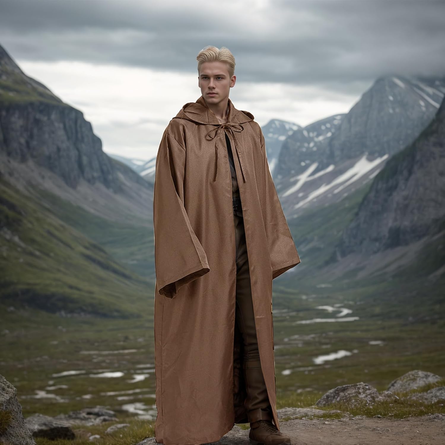 Cape Jedi adulte Star Wars avec capuche, sabre laser et collier – Image 7