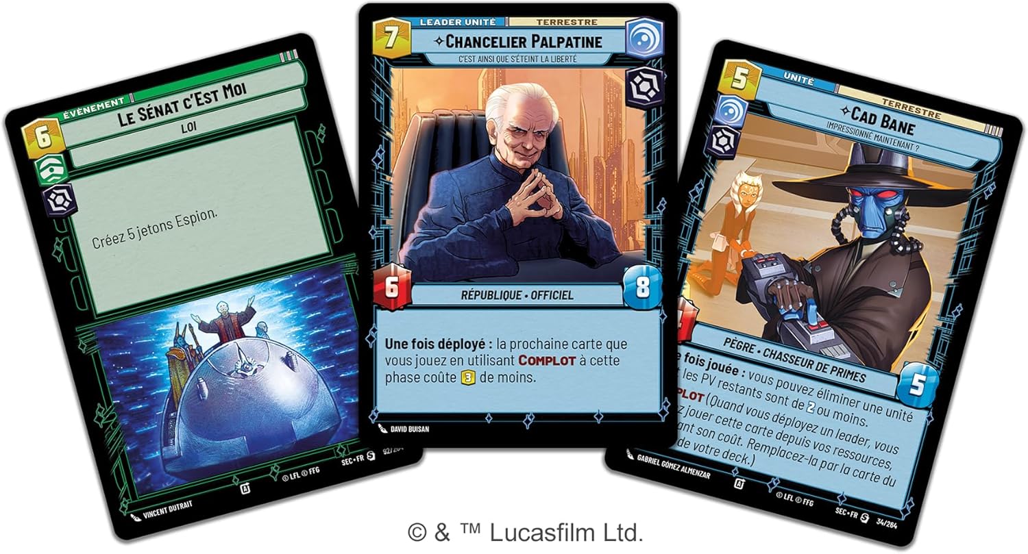 Star Wars Unlimited Secrets du Pouvoir, deck de démarrage Chancelier Palpatine version française – Image 4