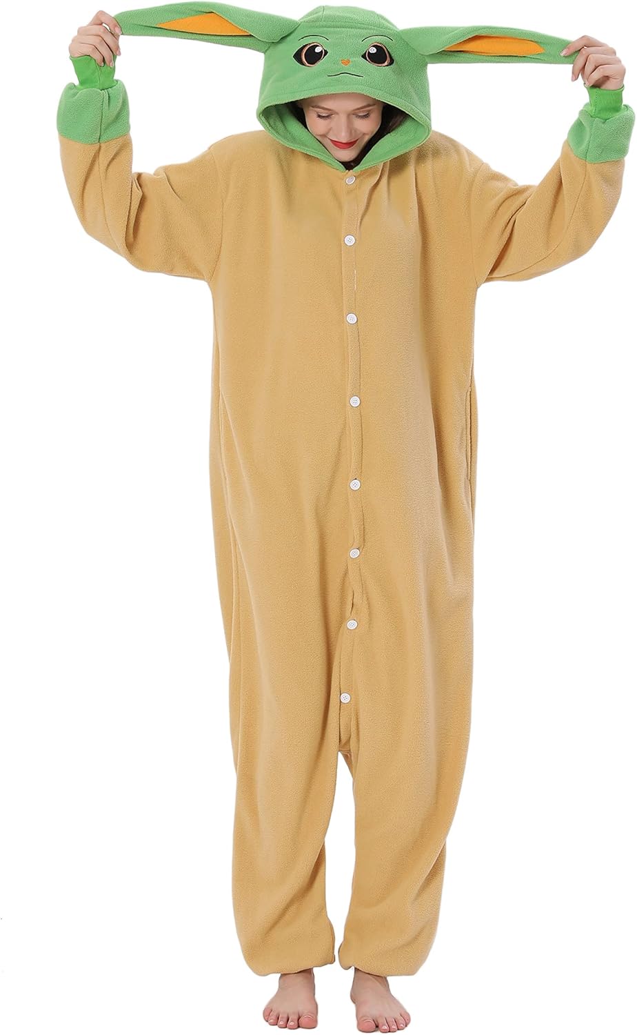 Kigurumi Star Wars Yoda adulte en polaire