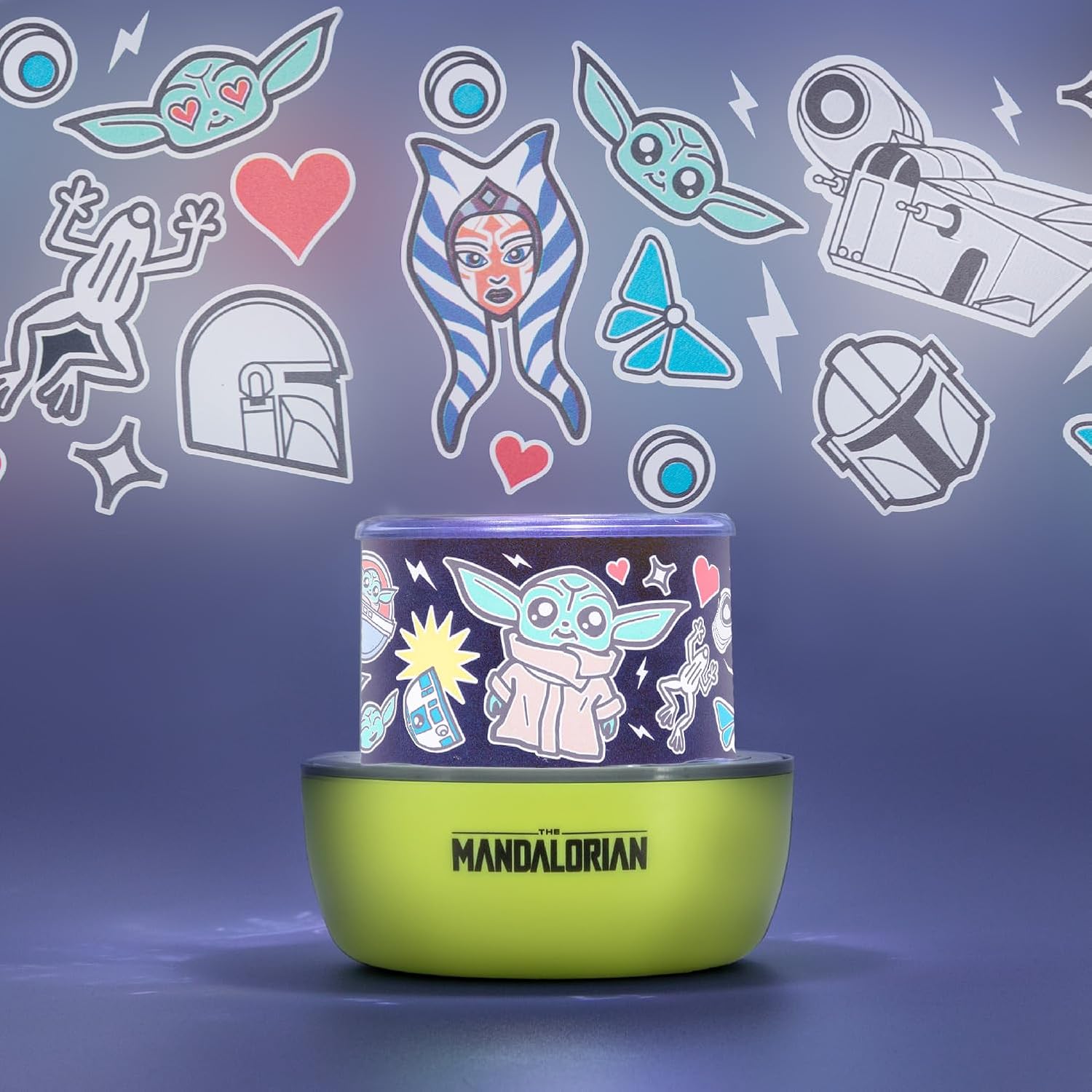 Lampe de projection Star Wars Grogu avec scènes interchangeables