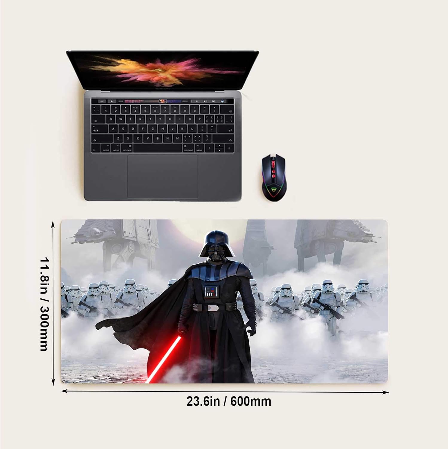 Tapis de souris Star Wars Dark Vador XXL à surface lisse – Image 3