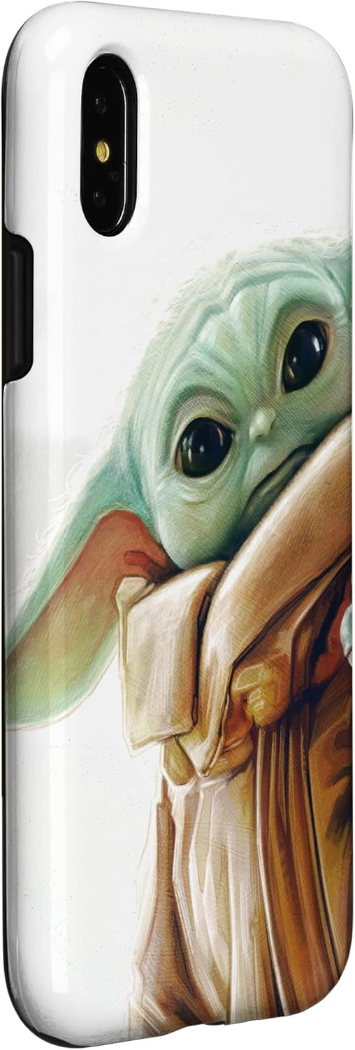 Coque blanche Grogu Star Wars Le Mandalorien pour iPhone X/XS – Image 3