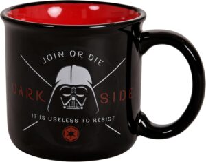 Tasse Star Wars Darth Vader avec logo et inscription, 400 céramique noir rouge