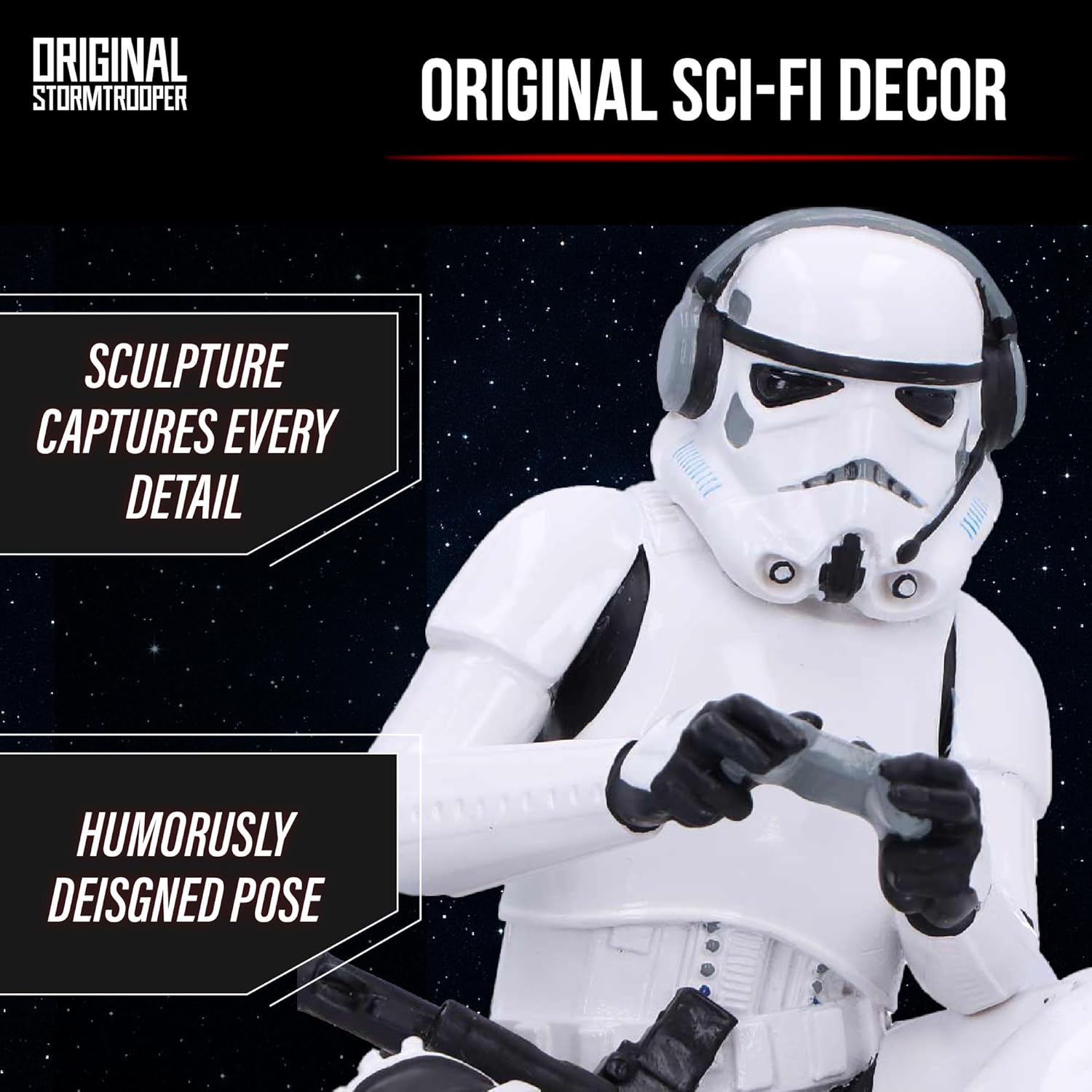 Figurine Star Wars Stormtrooper Game On! assis, manette en main – Image 4
