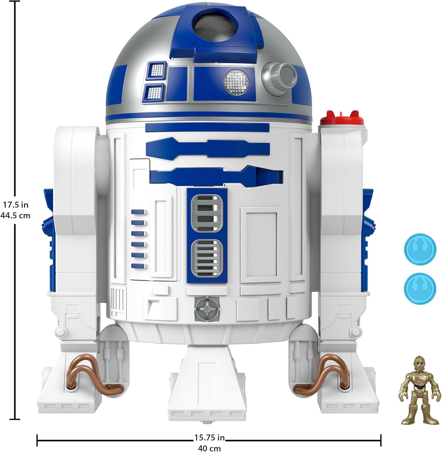 Figurine interactive Star Wars R2-D2 44,5 cm avec clé C-3PO – Image 3