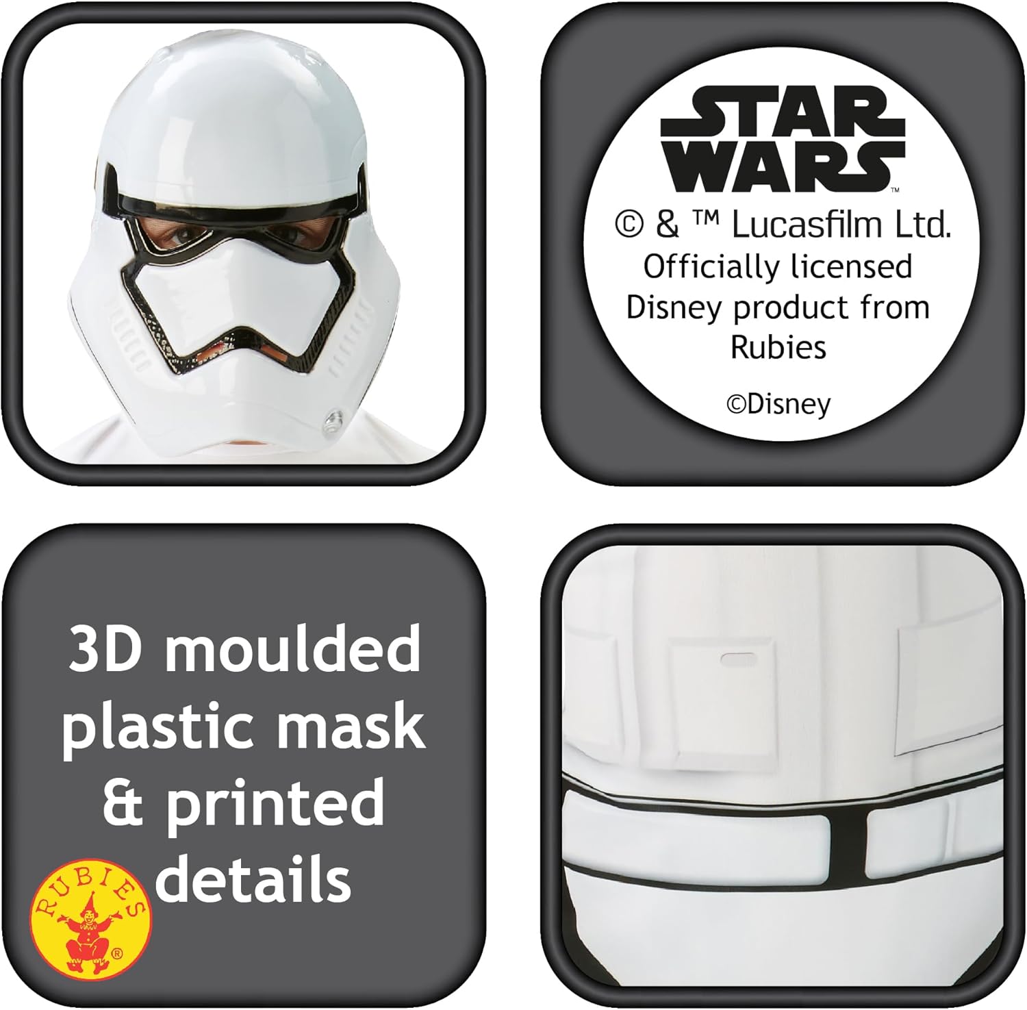 Déguisement Star Wars Stormtrooper blanc enfant taille 5-6 ans – Image 3