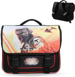 Cartable primaire Star Wars 38 cm grand rangement noir orange