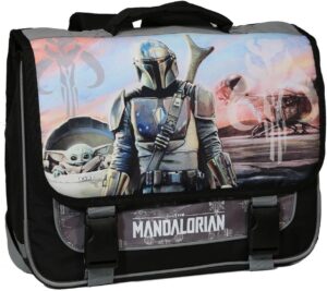 Cartable Star Wars The Mandalorian 38 cm Baby Yoda noir et gris