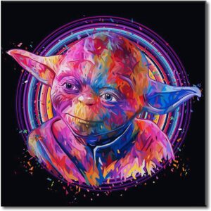 Kit peinture par numéros Yoda Star Wars sur toile 40,6 x 50,8 cm