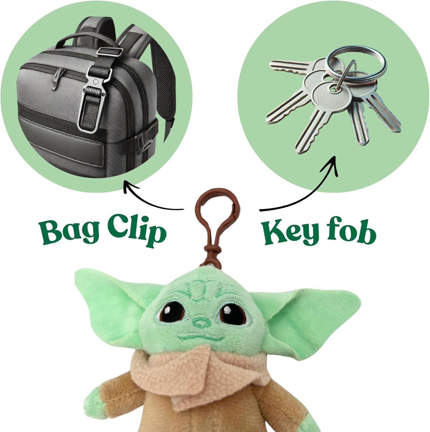 Porte-clés à clip Star Wars The Child en peluche 13 cm – Image 8