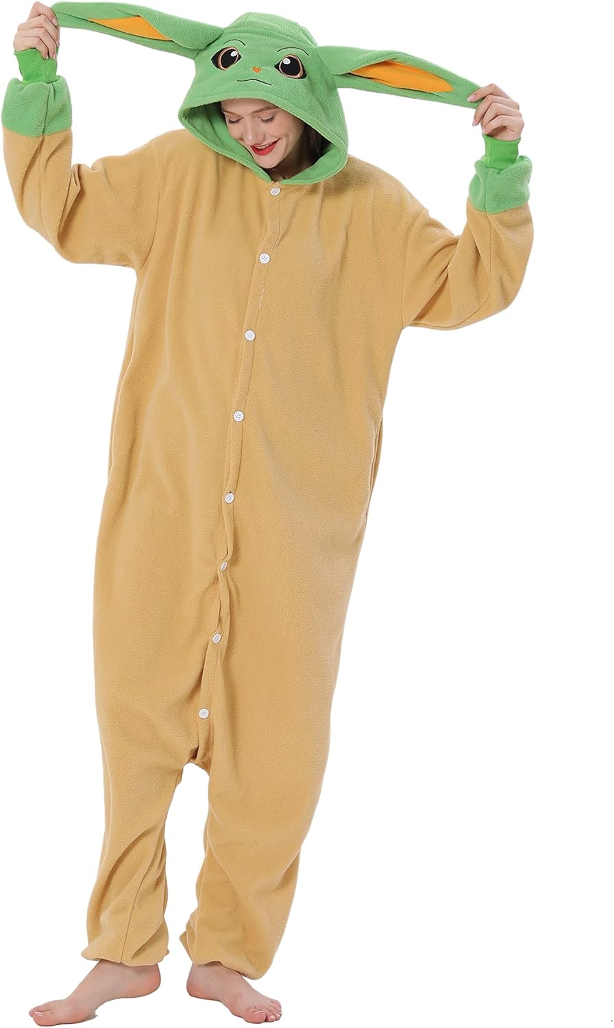 Kigurumi Star Wars Yoda adulte en polaire – Image 4