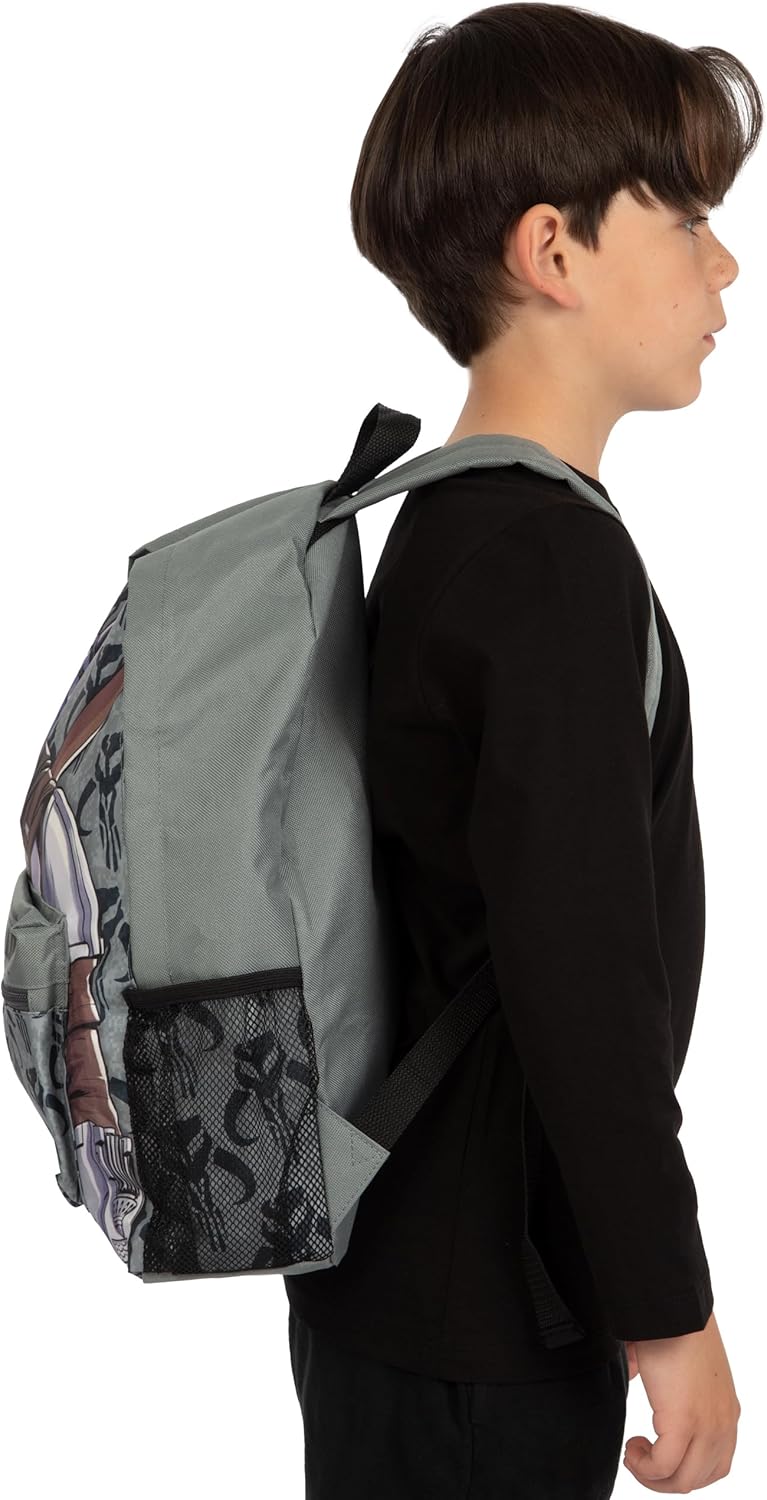 Sac à dos enfant Star Wars Mandalorian gris – Image 4