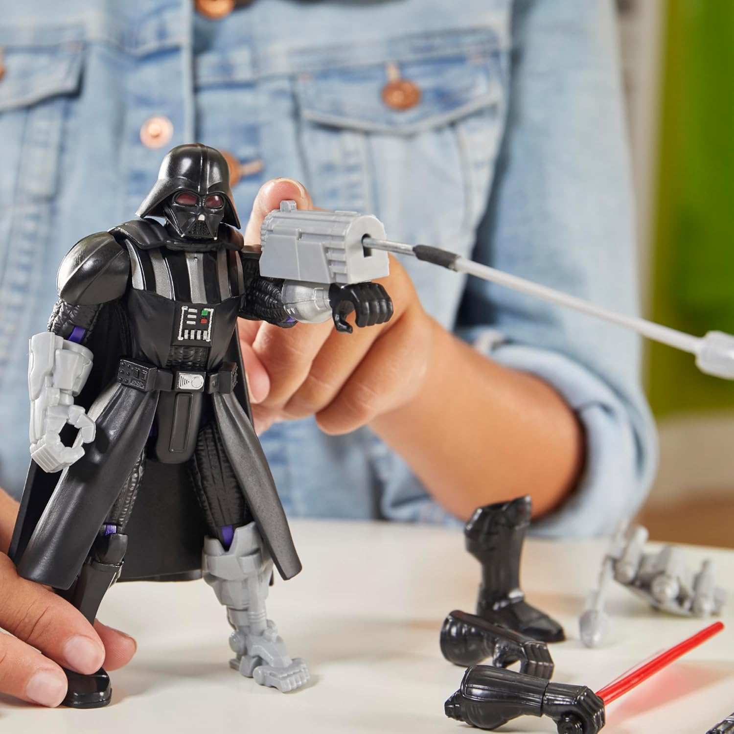 Figurine personnalisable Dark Vador Star Wars MixMashers Deluxe avec 4 pièces – Image 8