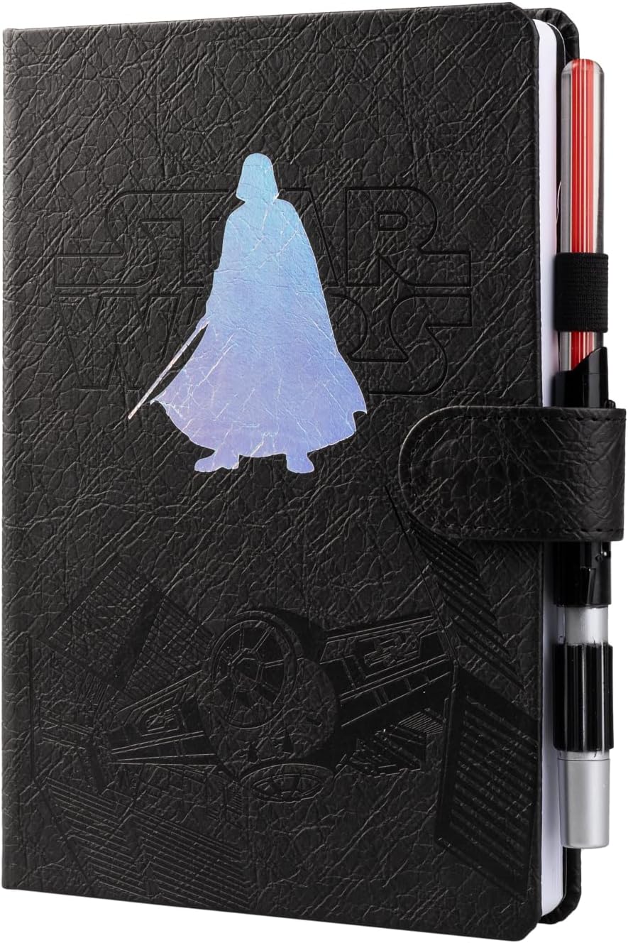 Carnet A5 Star Wars Dark Vador pointillé avec stylo sabre laser