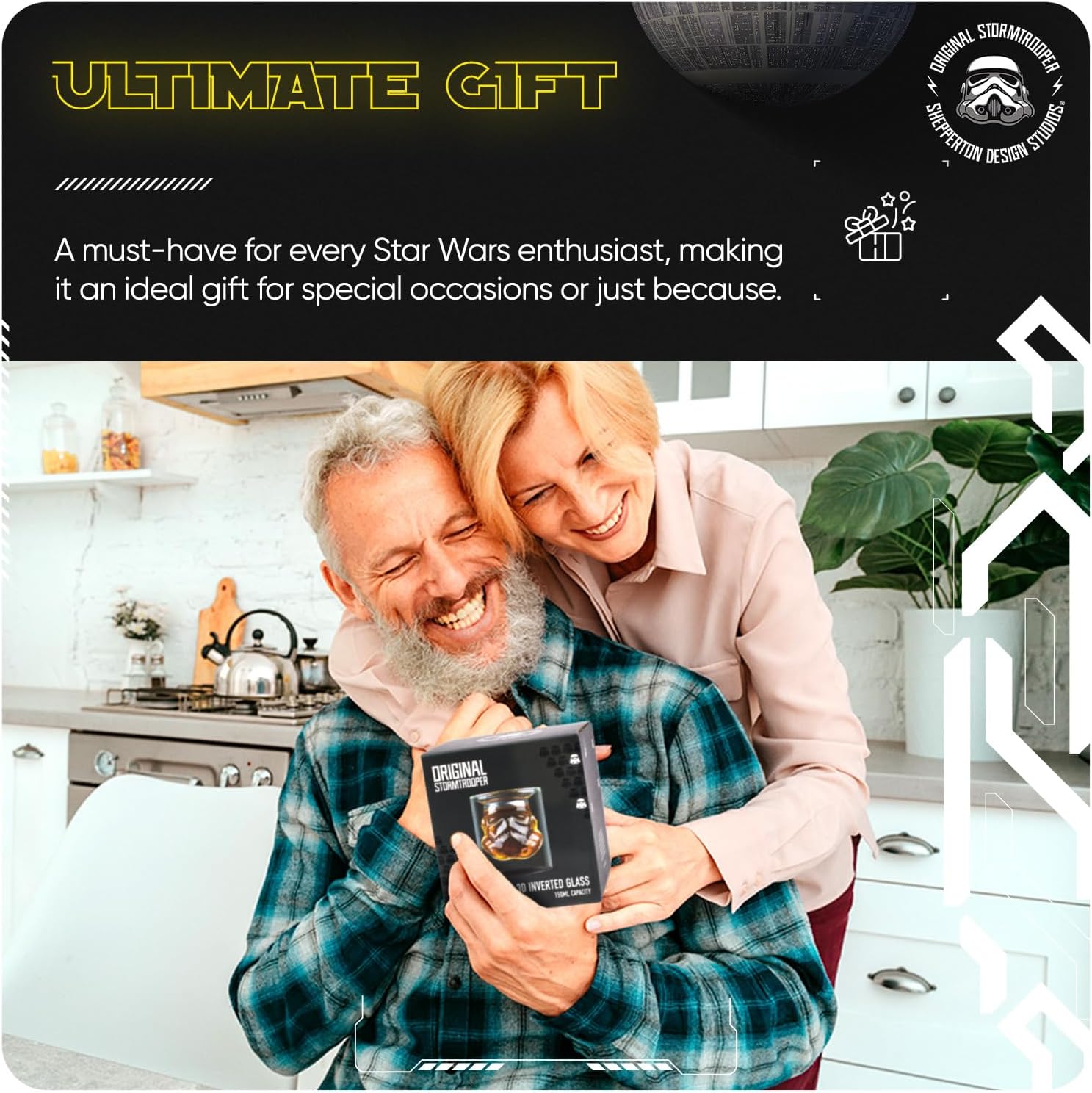 Verre Star Wars Stormtrooper inversé transparent, contenance 150 – Image 8